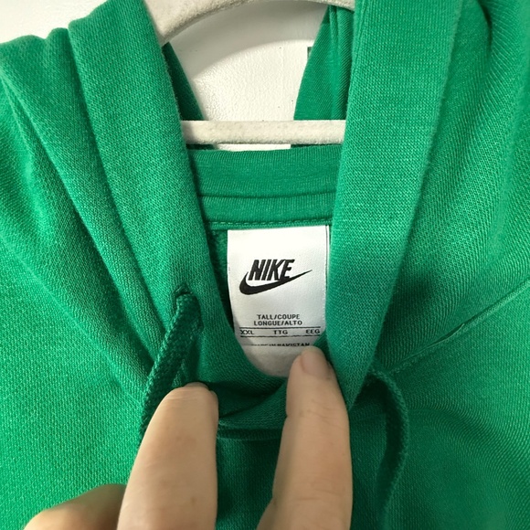 mens nike hoodie great shape green 2xl - Picture 3 of 4